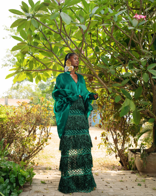 Billowy top & Bamboo Skirt