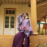 The Rosewood Top & Logo Pleated Pants