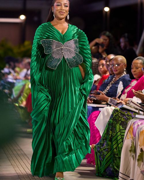 THE MORAY EEL PLEATED DRESS