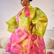 The Carlisle Dress in Lemon & Pink